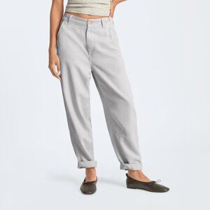 Everlane The Chino Buttersoft Tencel Lyocell High Rise Relaxed Trouser Pants 4